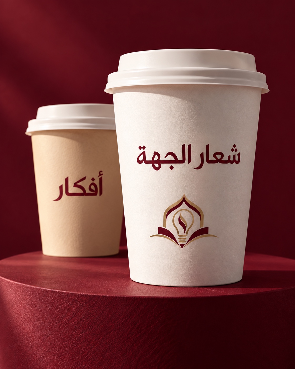تصور توضيحي لحملة على أكواب القهوة